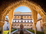 The Patio de los Arrayanes, one of the wonders of the Alhambra